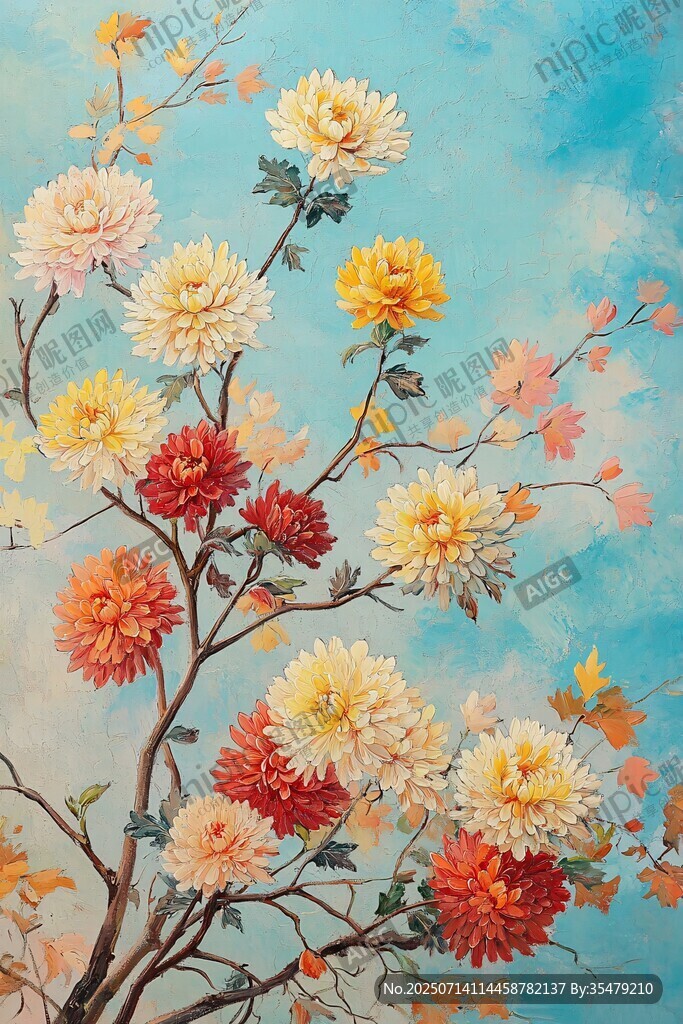 絢麗秋菊圖