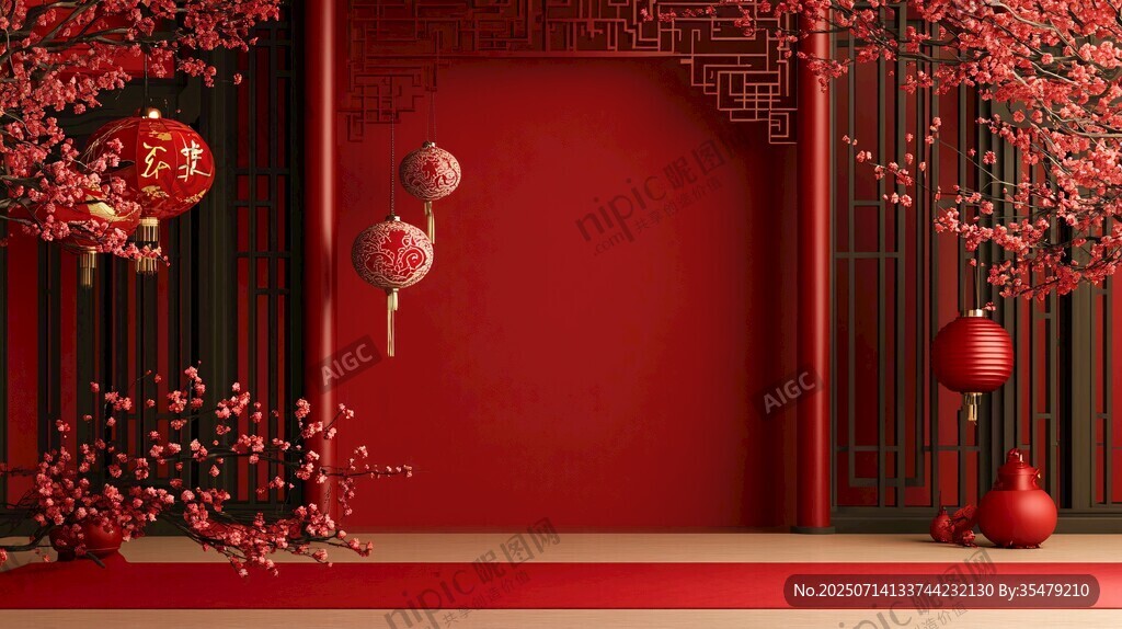 中式紅韻 傳統(tǒng)節(jié)慶場景