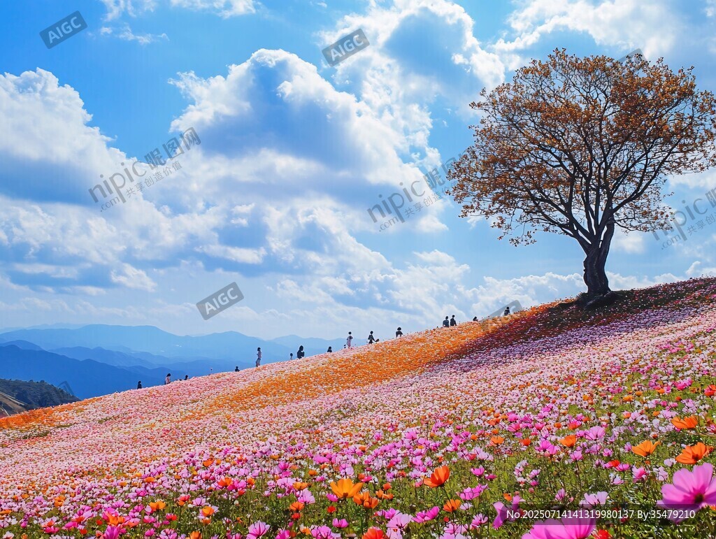 花海孤樹 夢幻自然風(fēng)光
