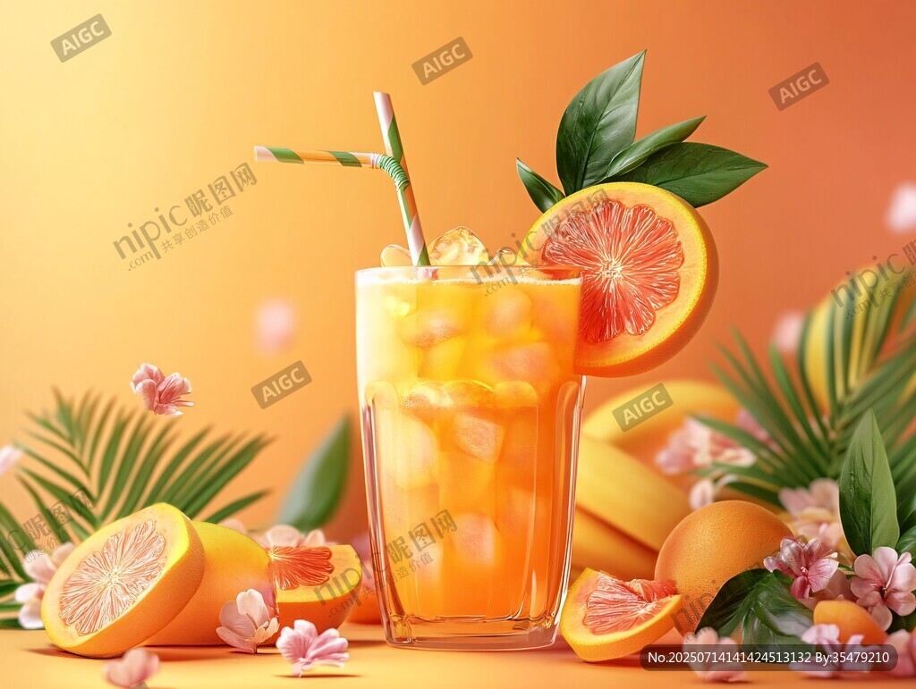 夏日清爽西柚冰飲