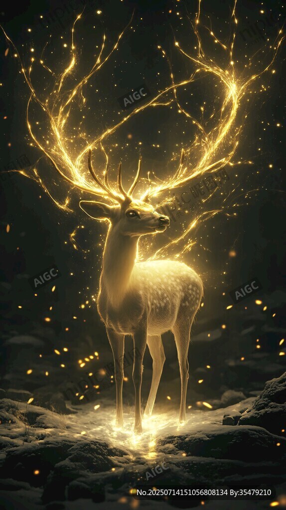 夢幻發(fā)光神鹿 奇幻氛圍滿滿