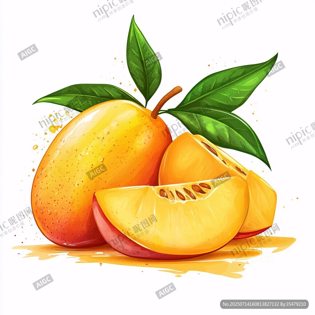 鮮潤芒果 整果與切片之美