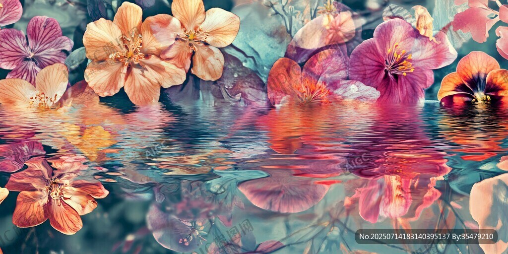 水中繁花 夢幻花卉景象