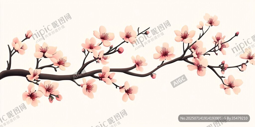 粉嫩桃花枝 唯美春日景