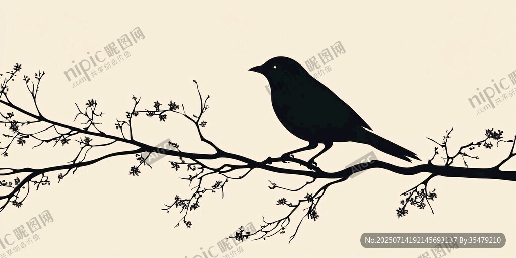 枝頭小鳥剪影