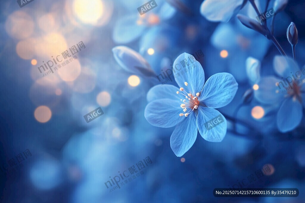 夢(mèng)幻藍(lán)花綻放的美麗瞬間