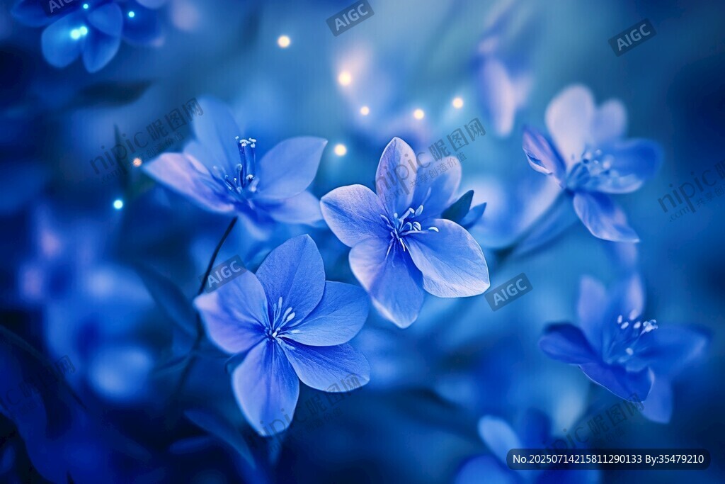 夢(mèng)幻藍(lán)花綻放