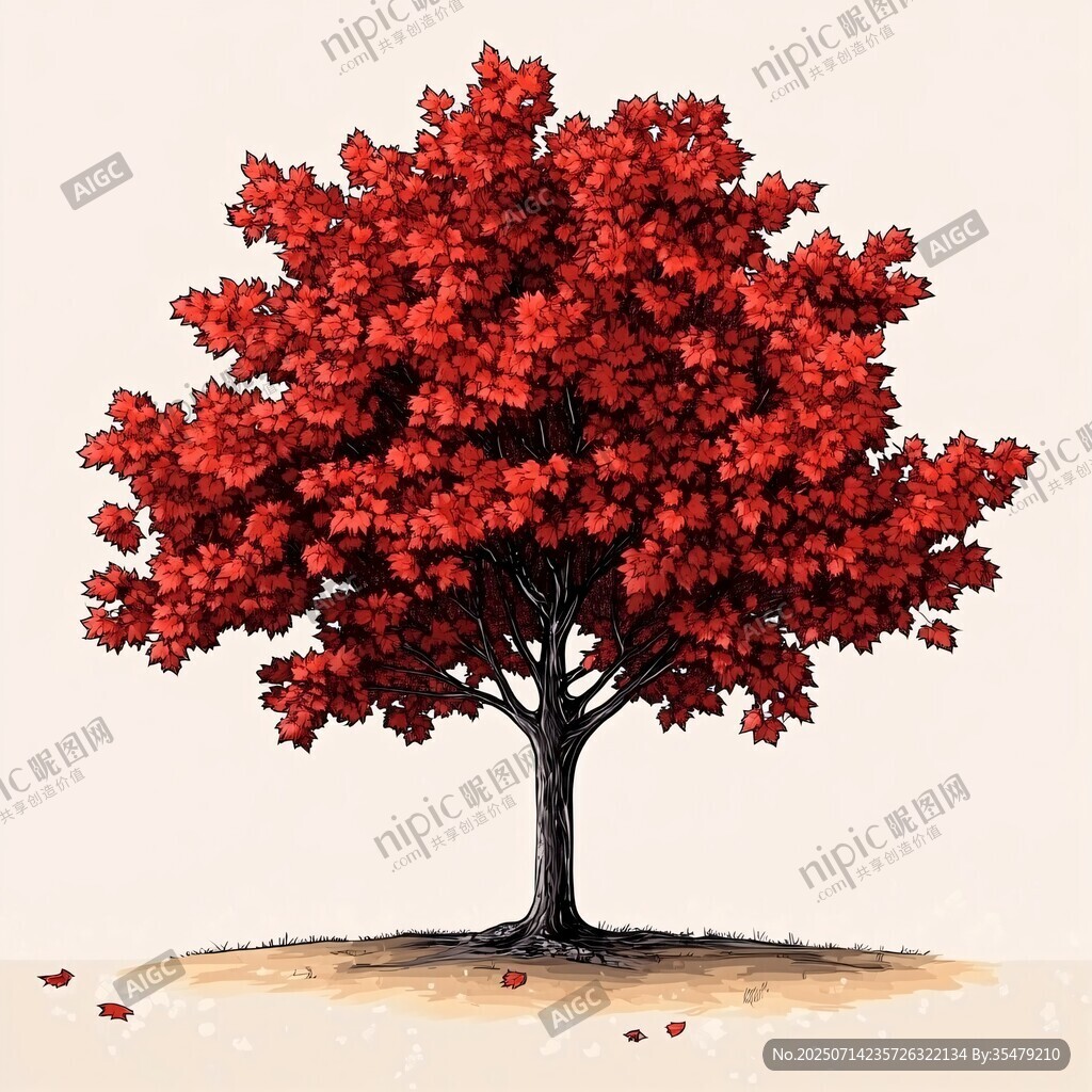 紅葉樹 秋日獨(dú)景