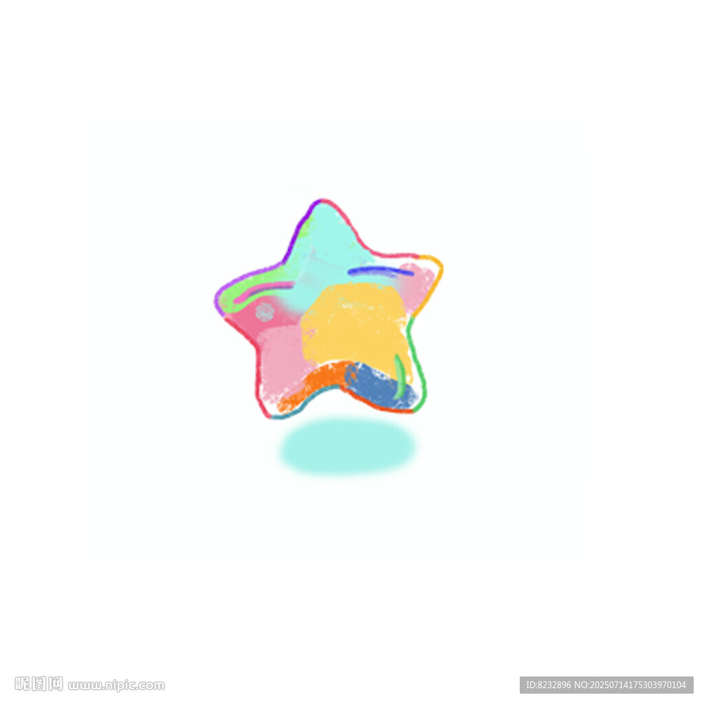 彩色夢幻五角星圖標