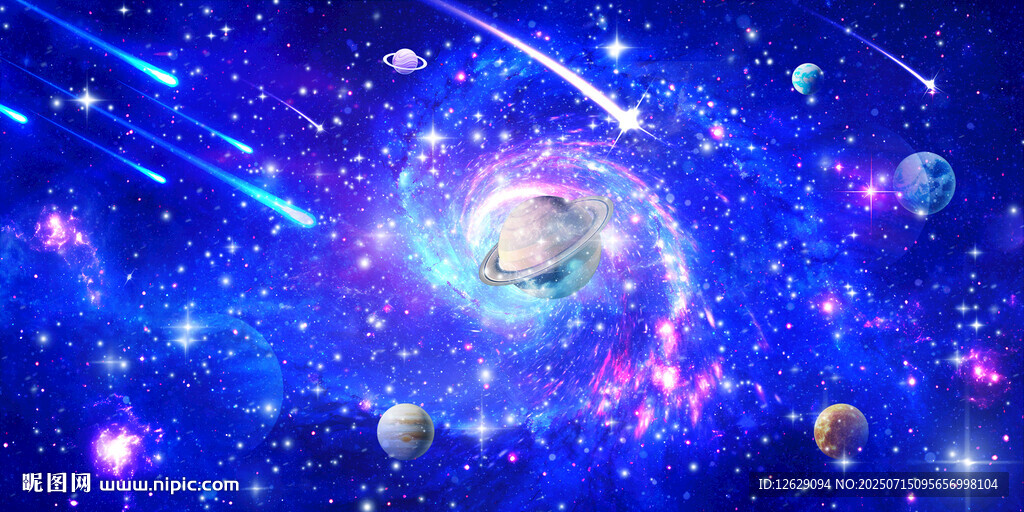 藍(lán)色璀璨星空圖