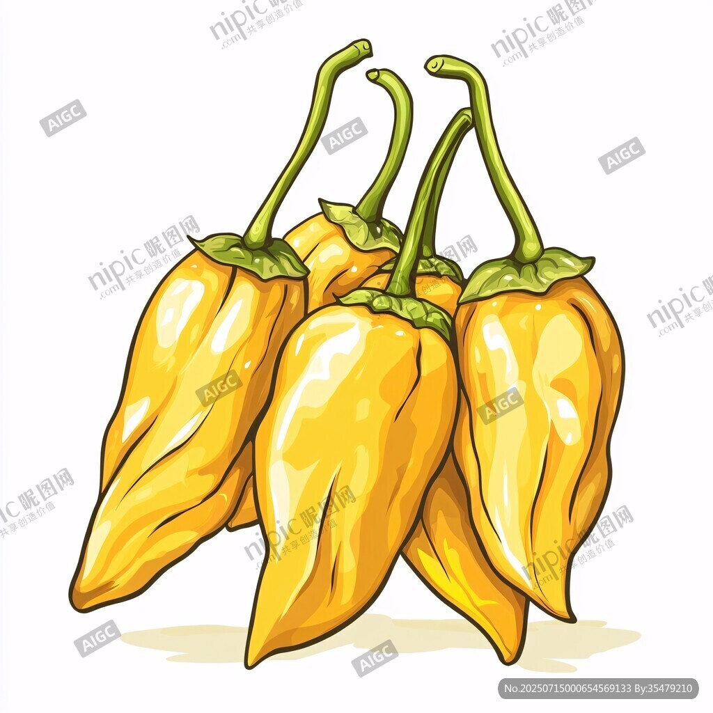 黃辣椒插畫
