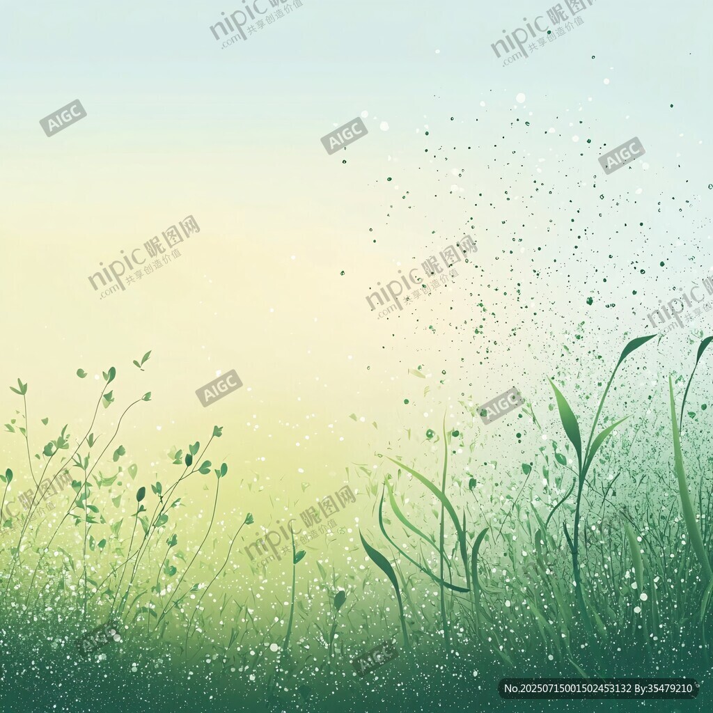 春日草地夢(mèng)幻清新背景圖