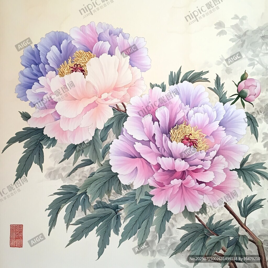 國色牡丹圖