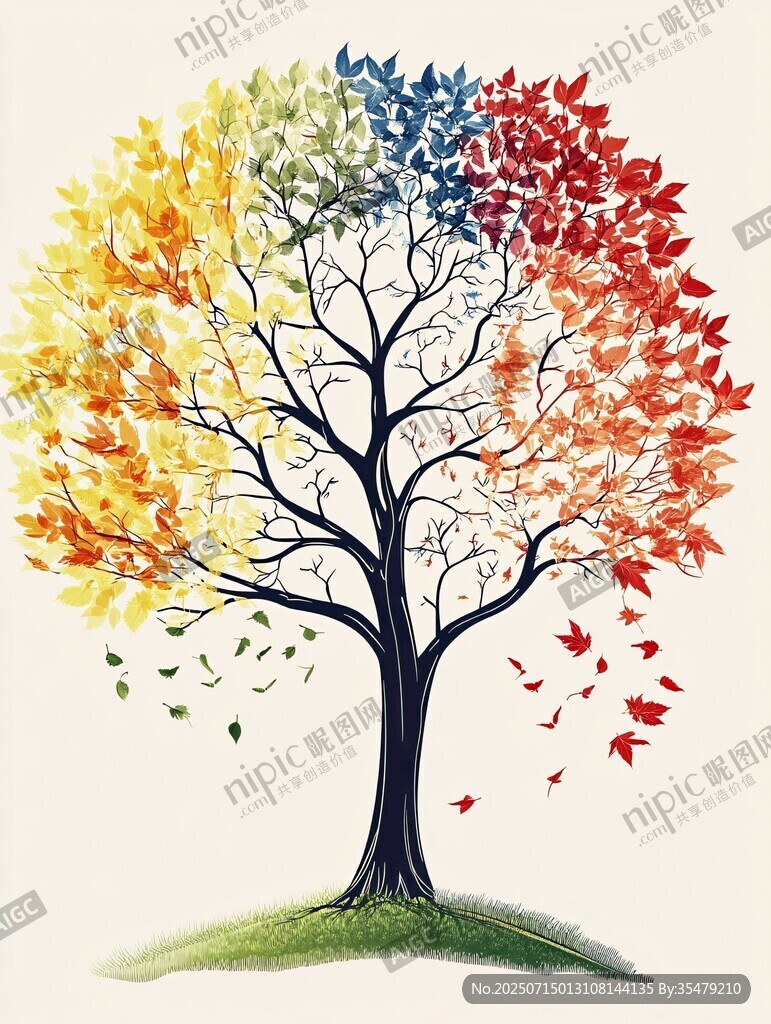四季之樹 斑斕葉的夢幻綻放