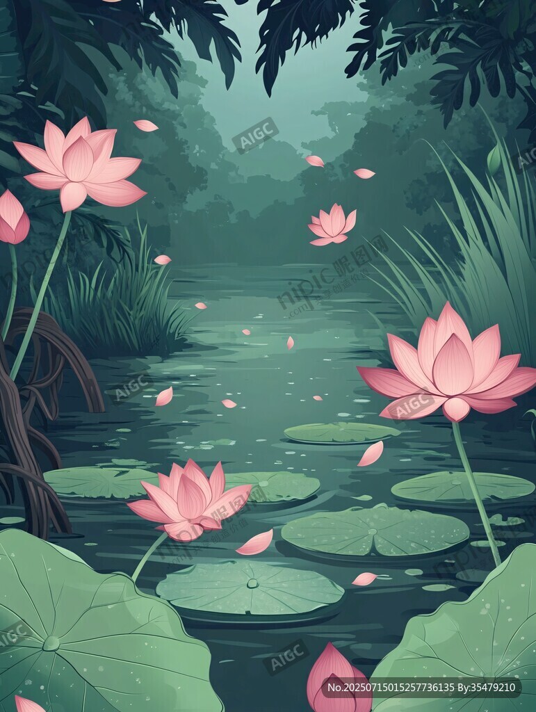 夢(mèng)幻荷塘的靜謐美景