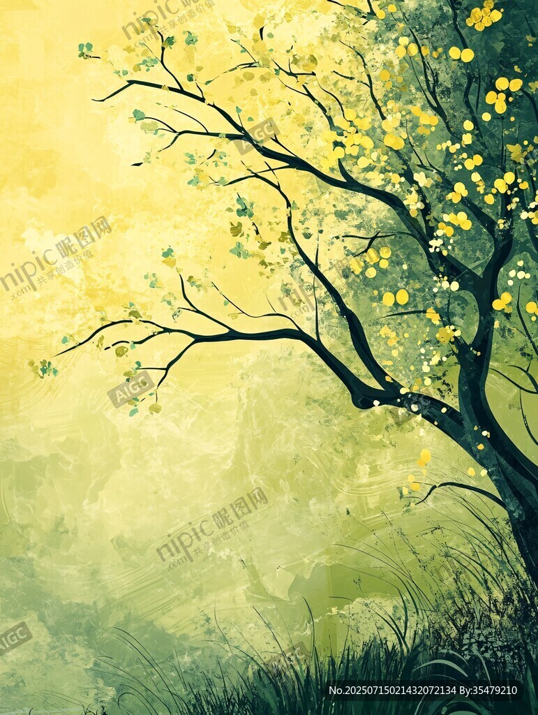 春日繁花樹 清新自然景