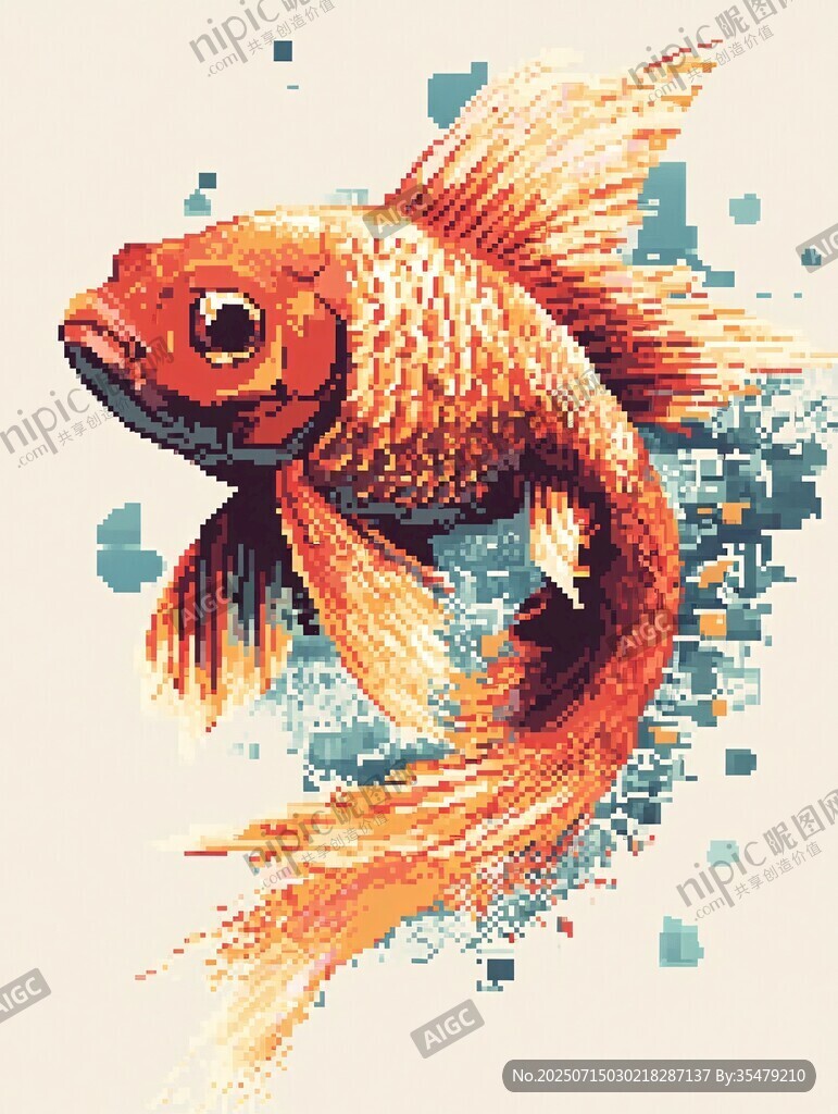 靈動金魚插畫