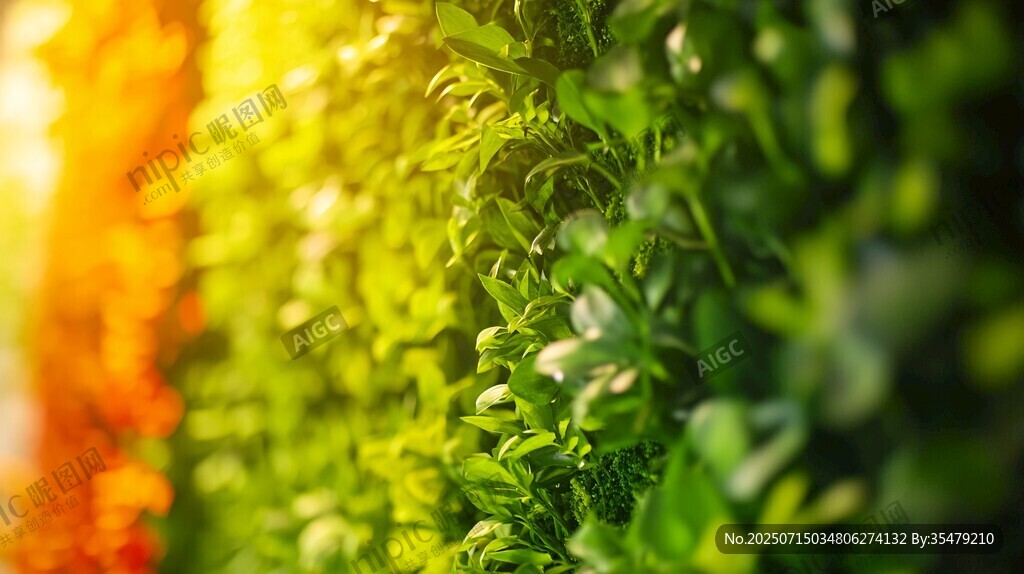 多彩綠植墻的自然之美
