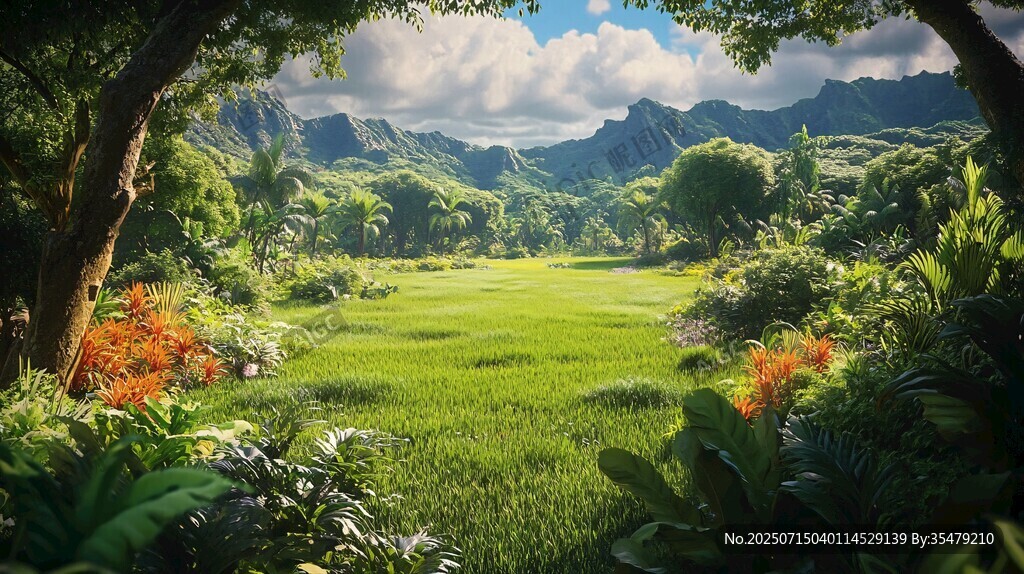 夢幻綠野山林自然美景