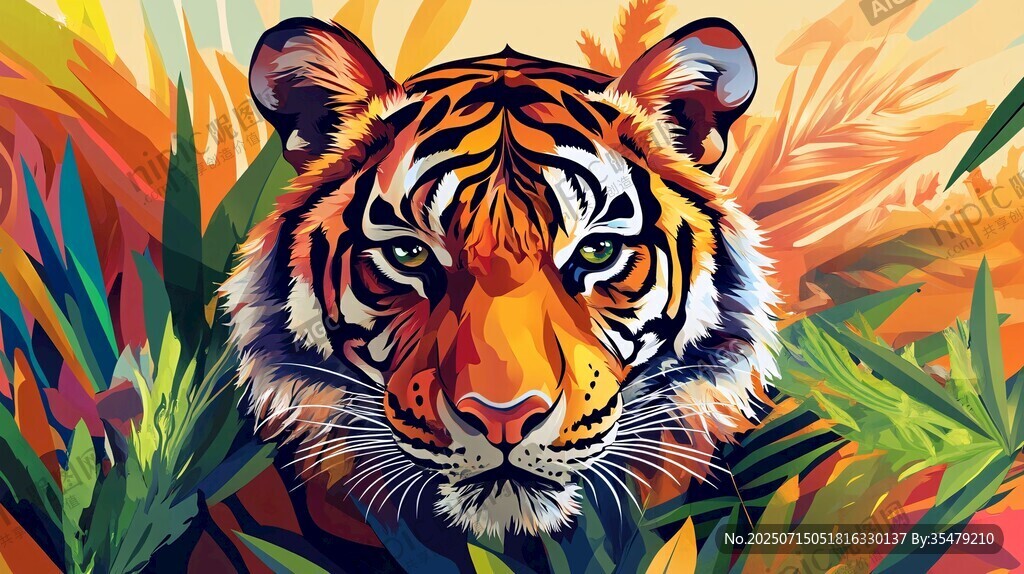 叢林中的斑斕猛虎