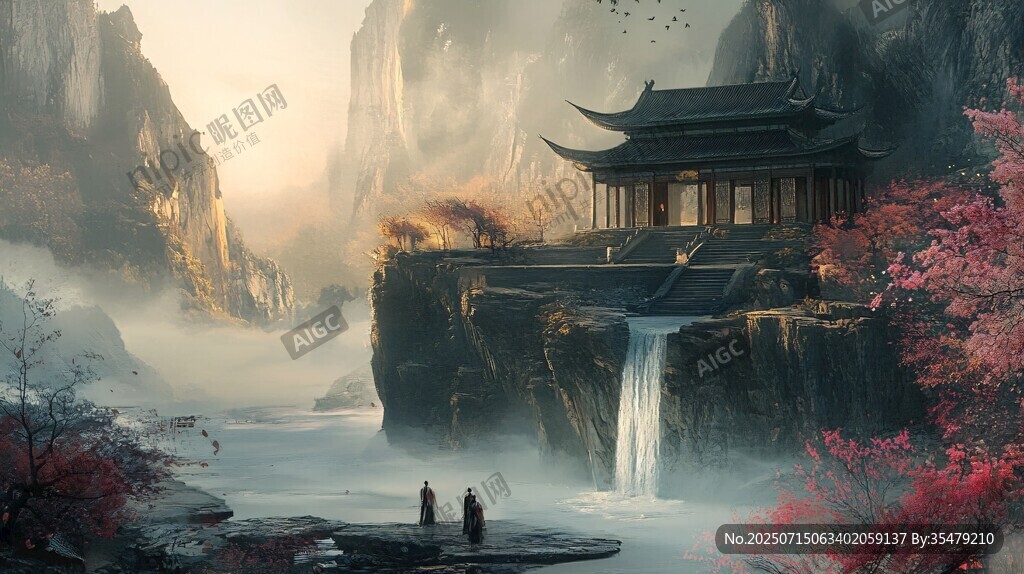 山水古亭間的詩(shī)意景致