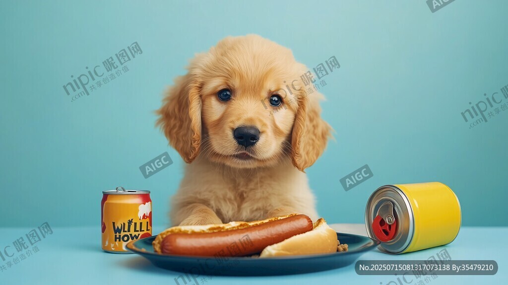 萌幼犬與美食的可愛瞬間