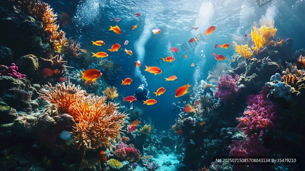 海底斑斕世界 魚群珊瑚