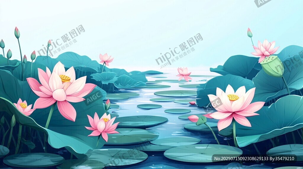 夏日荷塘美景
