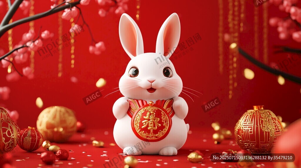 萌兔賀歲 喜慶新春氛圍濃