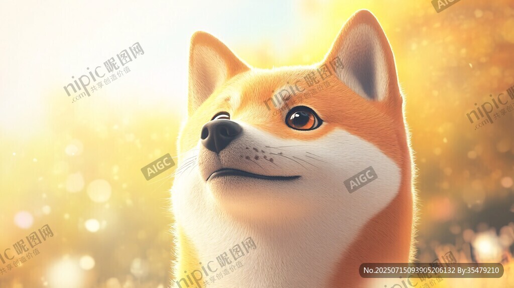 秋日里微笑的可愛柴犬