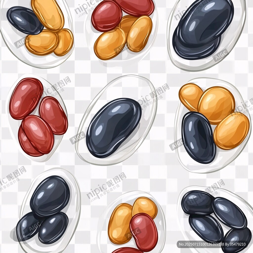 多彩豆子插畫集合