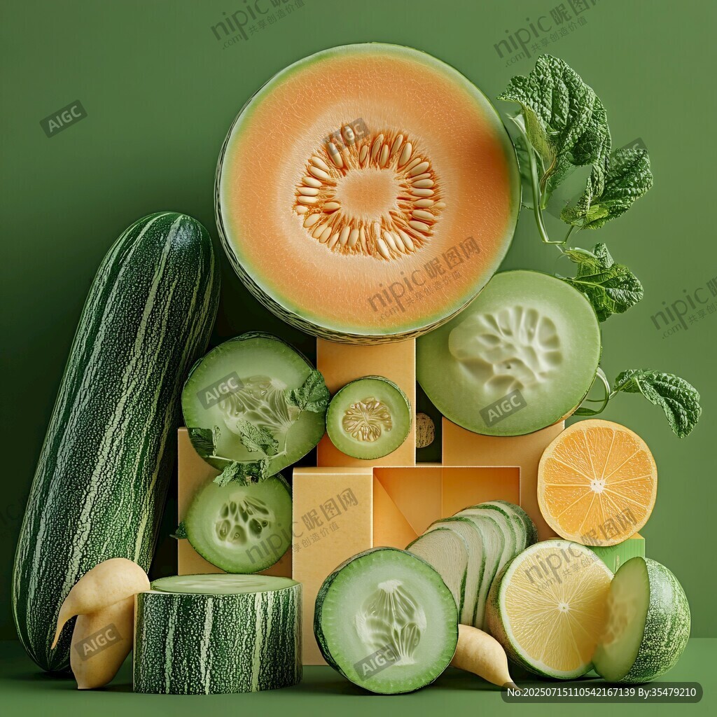 多彩瓜果蔬菜創(chuàng)意組合