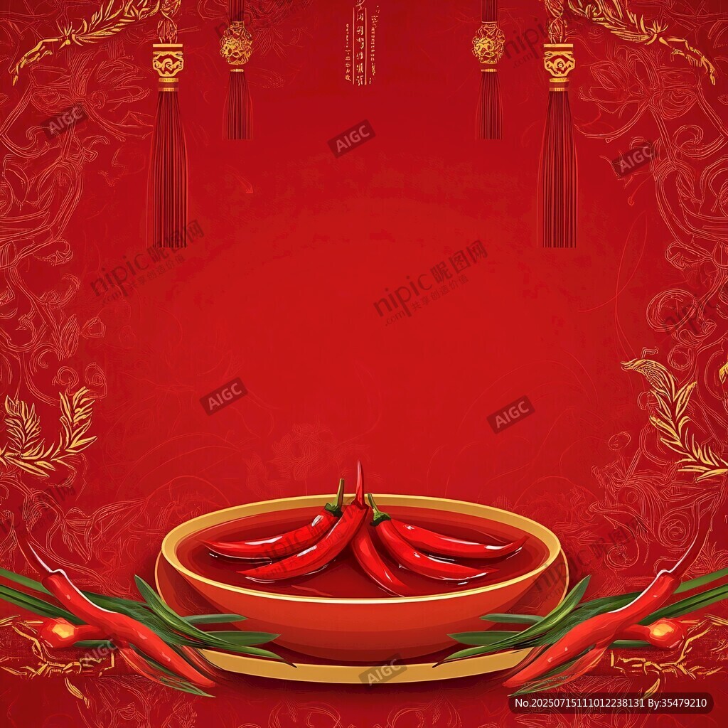 紅碗盛艷椒 中式喜慶風