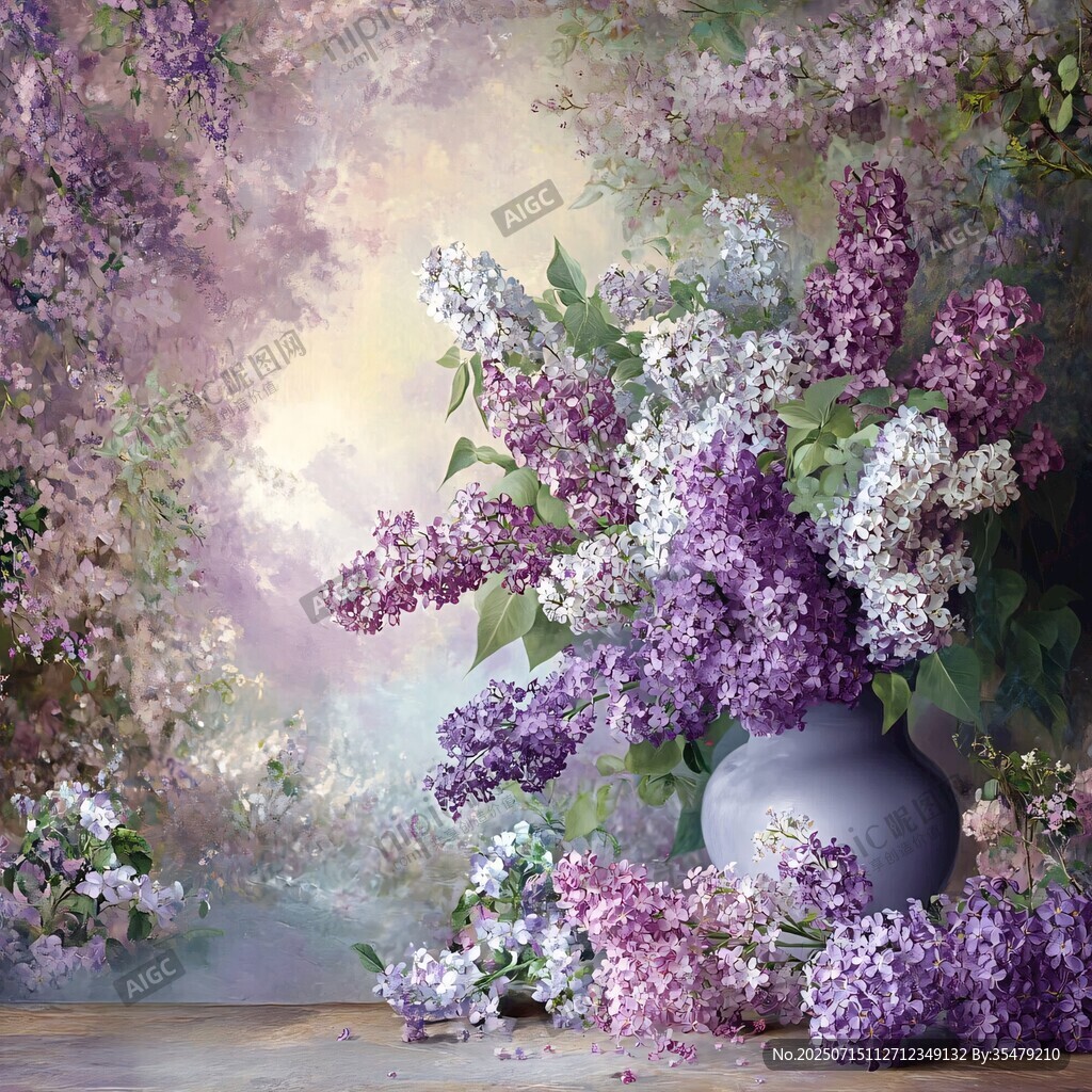 紫丁香花束裝點夢幻空間