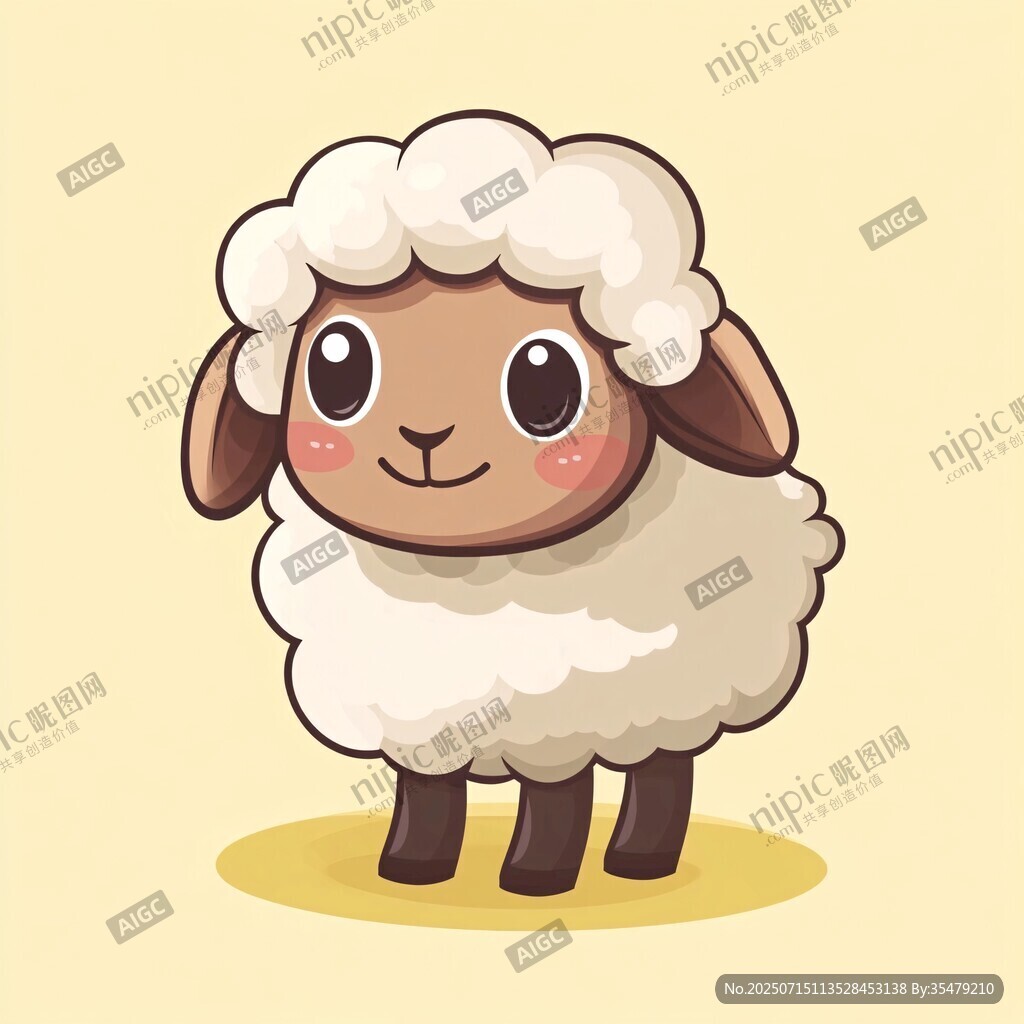 可愛卡通小羊