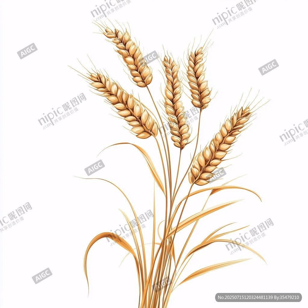 金色麥穗插畫