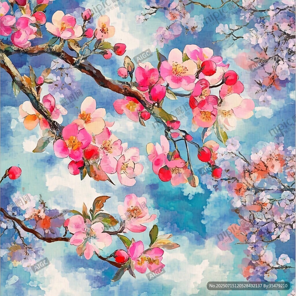 春日繁花繪景