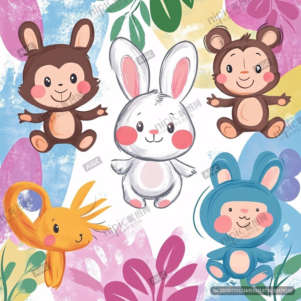 可愛萌趣小動(dòng)物插畫集合
