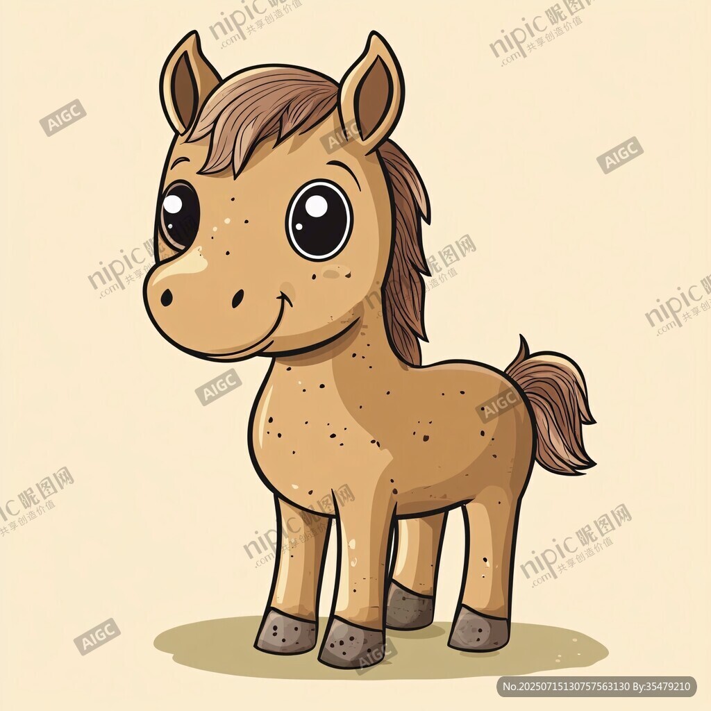 可愛卡通小馬