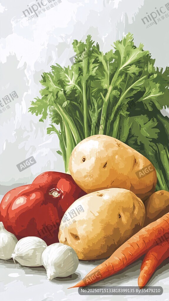 多彩新鮮蔬菜靜物組合