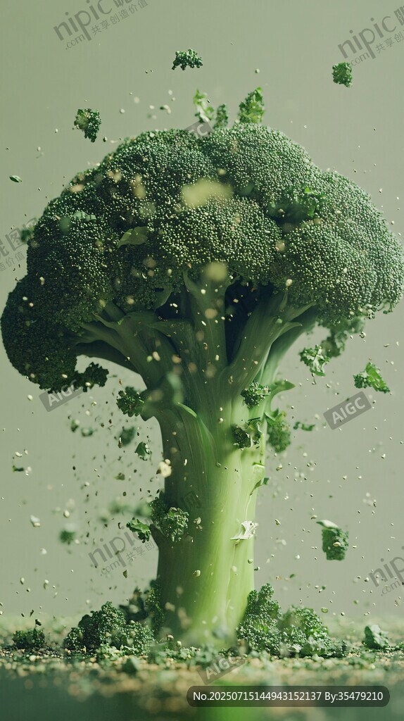 西蘭花爆炸瞬間的視覺盛宴
