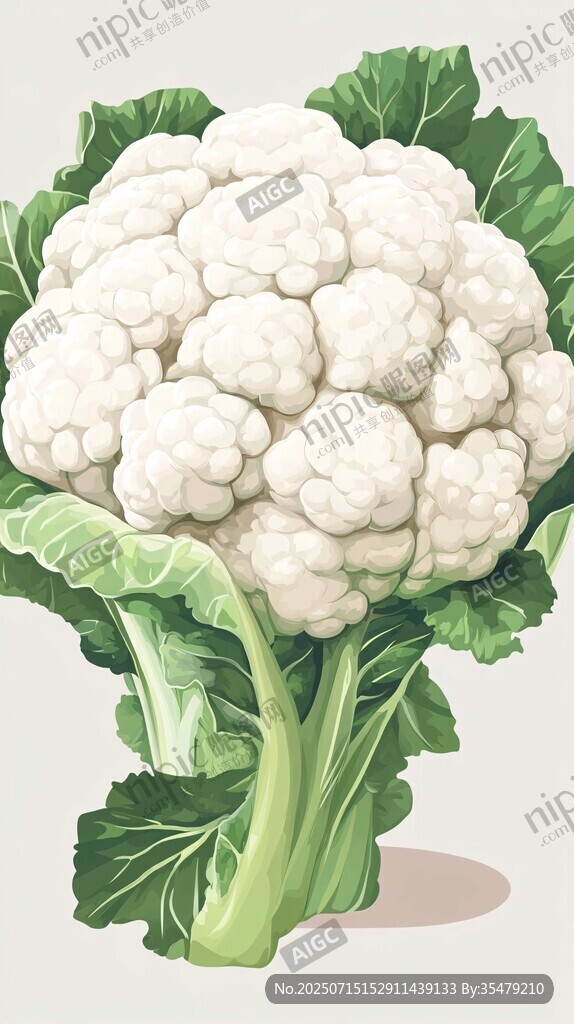 潔白花椰菜 新鮮蔬菜圖