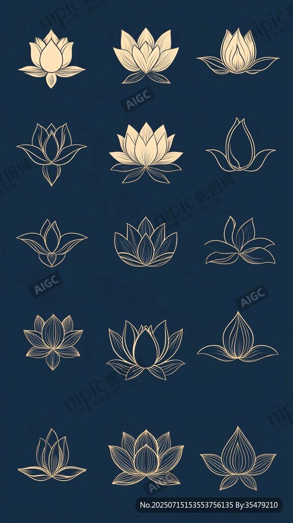 精美蓮花圖案設(shè)計(jì)集合