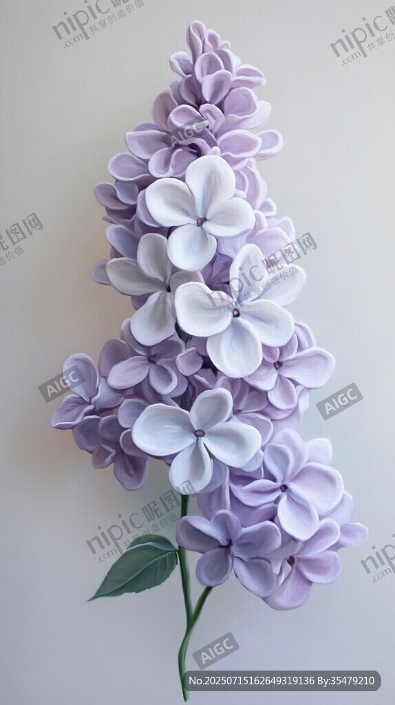 紫色紙藝丁香花手工擺件