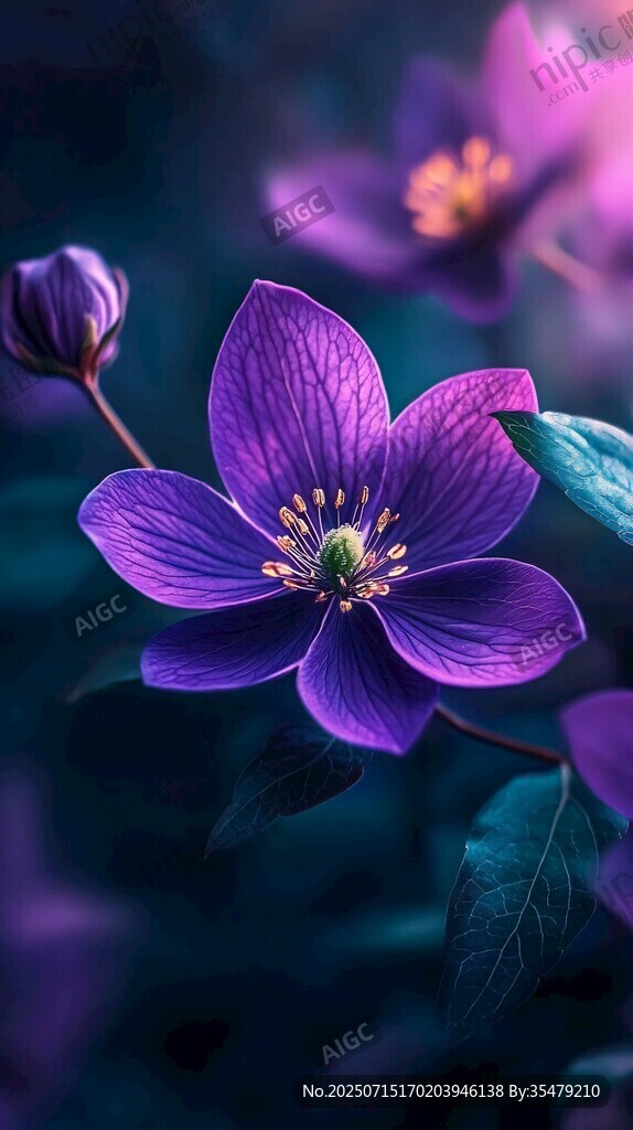 夢幻紫花綻放