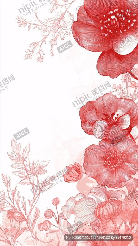 浪漫花卉背景圖
