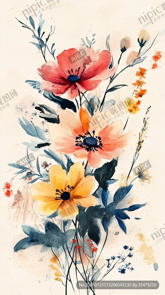 水彩花卉插畫(huà)