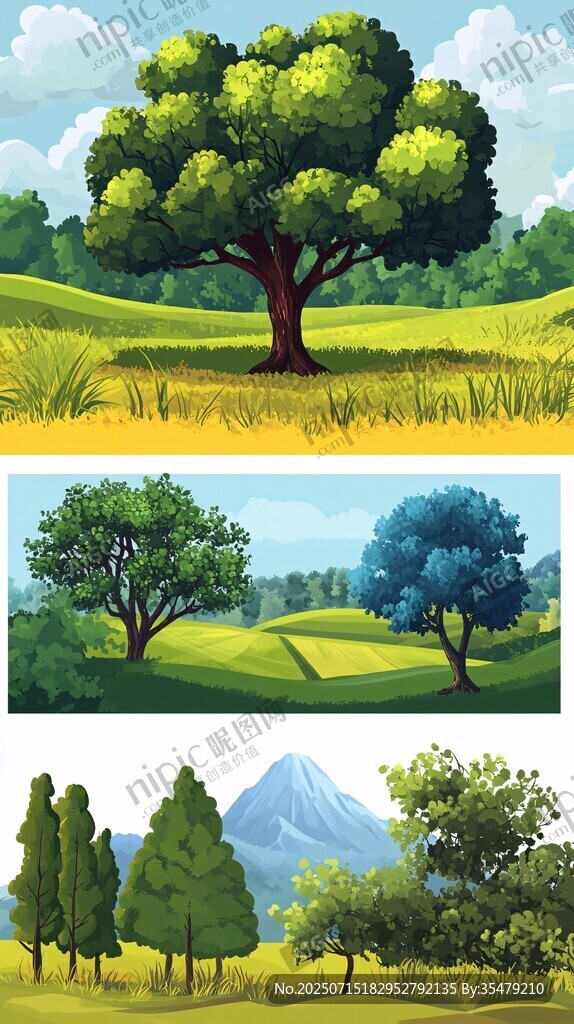 田園森林風(fēng)景插畫集