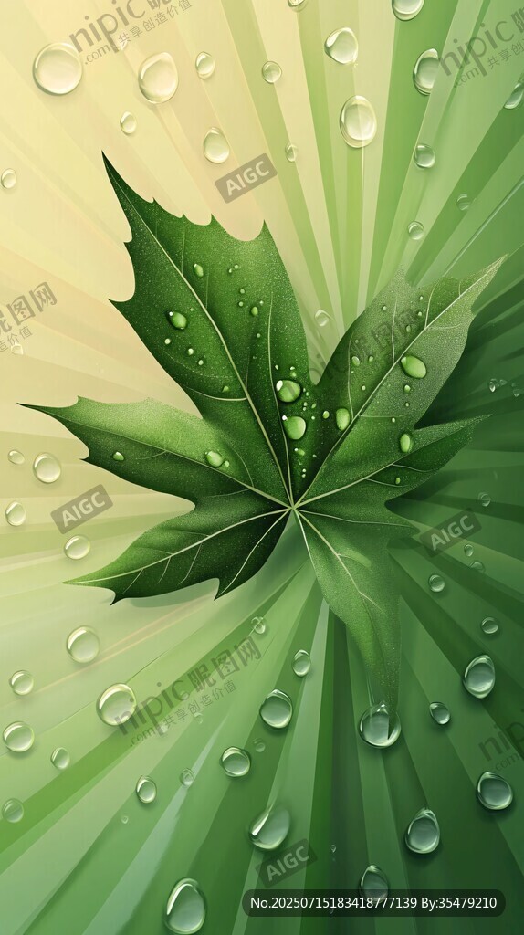 綠葉凝露 清新自然之景