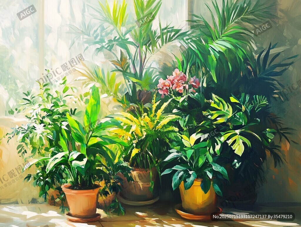 室內(nèi)綠植景觀 陽光中的生機